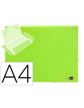 CARPETA GOMAS LIDERPAPEL A4 PP 3 SOLAPAS AM. FLUOR