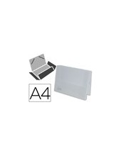 CARPETA PORTADOC. LIDERPAPEL A4 PP LOMO 25MM TPTE. C/GOMAS 2