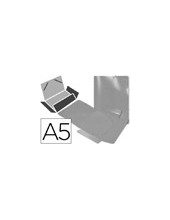 CARPETA GOMAS LIDERPAPEL A5 PP 3 SOLAPAS TPTE. 2