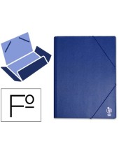 CARPETA GOMAS LIDERPAPEL FL PVC 3 SOLAPAS AZ.