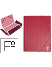 CARPETA GOMAS LIDERPAPEL FL PVC 3 SOLAPAS BURDEOS