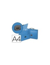 CARPETA BEAUT.PORTADOC.BROCHE 34622 PP DIN A4 AZUL TPTE.C/ASA 2