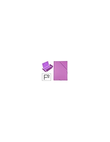 CARPETA GOMAS LIDERPAPEL FL PVC 3 SOLAPAS LILA CARPETA GOMAS LIDERPAPEL FL PVC 3 SOLAPAS LILA