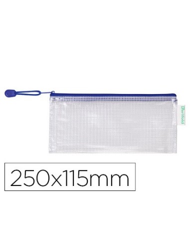 BOLSA MULTIUSOS TARIFOLD PVC 250X115MM AP.SUP.PORTABOLIGRAFO AZ.