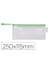 BOLSA MULTIUSOS TARIFOLD PVC 250X115MM AP.SUP.PORTABOLIGRAFO VE.