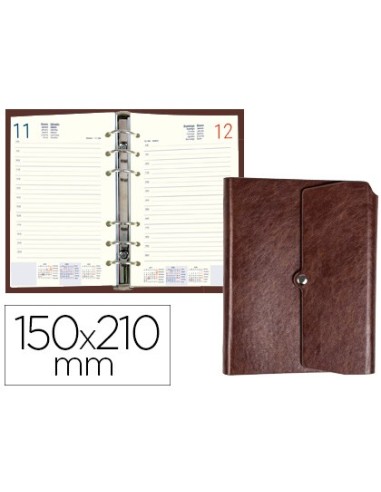 AGENDAAN. TINDE 15X21 CM D/P MARRON SIMIL PIEL ENVEJECIDA PAPEL 70 GR