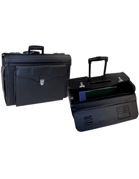 MALETIN ATACHE PILOTO P-732 NG.C/ASA EXTENSIBLE CERRADURA C/COMBIN