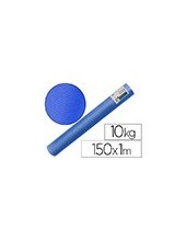 PAPEL KRAFT VERJURADO LIDERPAPEL AZUL 150MT 65KG BOBINA 10KG 2