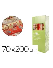 PAPEL REGALO NAVIDAD ANCHO 70 CM 2MT.GRAMAJE 60GR.DISEÑOS SURT.