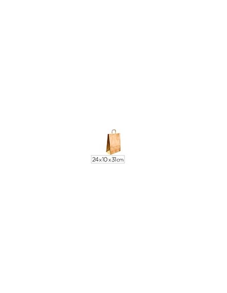 BOLSA KRAFT Q-CONNECT ORO ASA RETORCIDA  240X100X310  MM BOLSA KRAFT Q-CONNECT ORO ASA RETORCIDA  240X100X310  MM