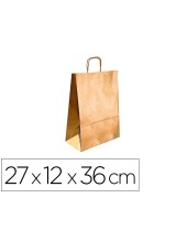 BOLSA KRAFT Q-CON.ORO ASA RETORCIDA 270X120X360 MM