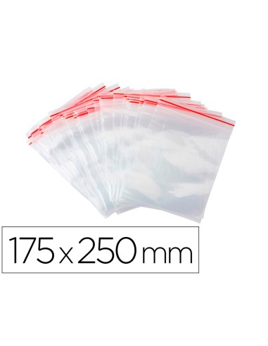 BOLSA PLAST.AUTOCIERRE Q-CON.175X250MM PQ.DE 100 UD.