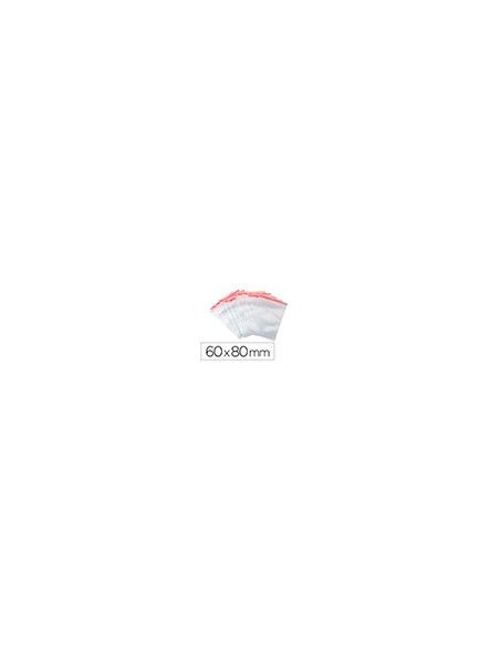 BOLSA PLAST.AUTOCIERRE Q-CON.60X80MM PQ.DE 100 UD. BOLSA PLAST.AUTOCIERRE Q-CON.60X80MM PQ.DE 100 UD.