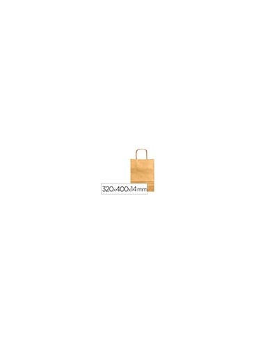 BOLSA PAPEL Q-CON.KRAFT ORO L ASA RETORCIDA 320X400X14MM BOLSA PAPEL Q-CON.KRAFT ORO L ASA RETORCIDA 320X400X14MM