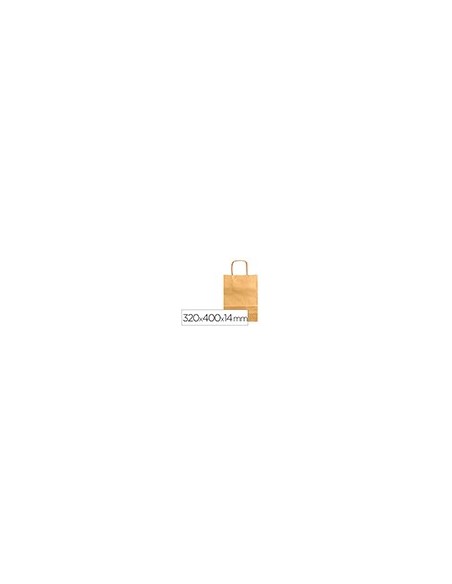 BOLSA PAPEL Q-CON.KRAFT ORO L ASA RETORCIDA 320X400X14MM BOLSA PAPEL Q-CON.KRAFT ORO L ASA RETORCIDA 320X400X14MM