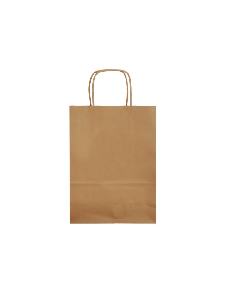 BOLSA PAPEL Q-CON.CELULOSA NATURAL LISO L ASA RETORCIDA 320X400X14MM BOLSA PAPEL Q-CON.CELULOSA NATURAL LISO L ASA RETORCIDA 320X400X14MM