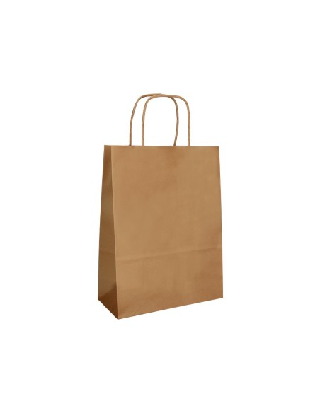 BOLSA PAPEL Q-CON.CELULOSA NATURAL LISO L ASA RETORCIDA 320X400X14MM BOLSA PAPEL Q-CON.CELULOSA NATURAL LISO L ASA RETORCIDA 320X400X14MM