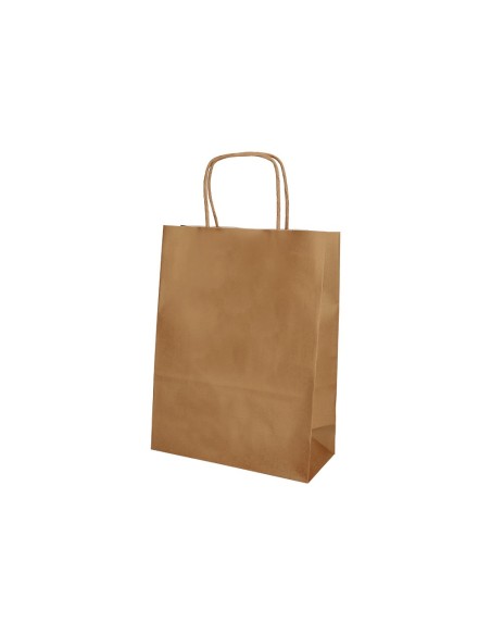 BOLSA PAPEL Q-CON.CELULOSA NATURAL LISO L ASA RETORCIDA 320X400X14MM BOLSA PAPEL Q-CON.CELULOSA NATURAL LISO L ASA RETORCIDA 320X400X14MM