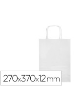 BOLSA PAPEL Q-CON.CELULOSA BL.M ASA RETORCIDA 270X370X12MM