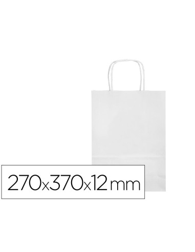 BOLSA PAPEL Q-CON.CELULOSA BL.M ASA RETORCIDA 270X370X12MM