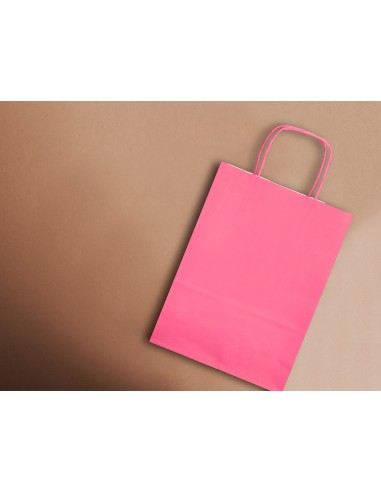 BOLSA PAPEL Q-CON.CELULOSA ROSA XS ASA RETORCIDA 180X240X80MM BOLSA PAPEL Q-CON.CELULOSA ROSA XS ASA RETORCIDA 180X240X80MM