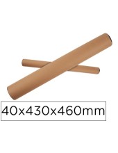 TUBO DE CARTON PORTADOCUMENTO TAPA PLASTICO 40X430X460 MM