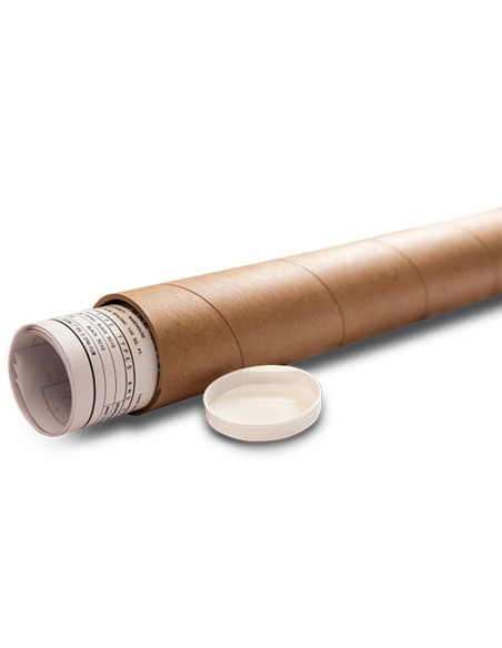 TUBO DE CARTON Q-CONNECT PORTADOCUMENTOS TAPA PLASTICO 60X640 MM