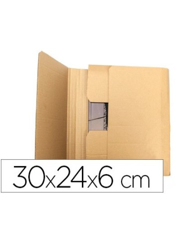 CAJA EMBALAR Q-CON LIBRO MEDIDAS 300X240X60 MM ESPESOR CARTON 3 MM