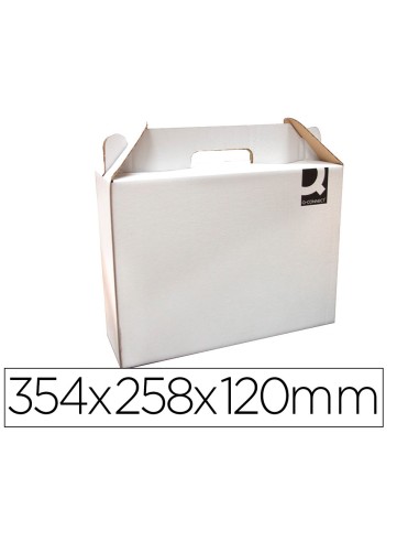 CAJA MALETIN CON ASA Q-CONNECT CARTON PARA ENVI Y TRANSP 350X118x255