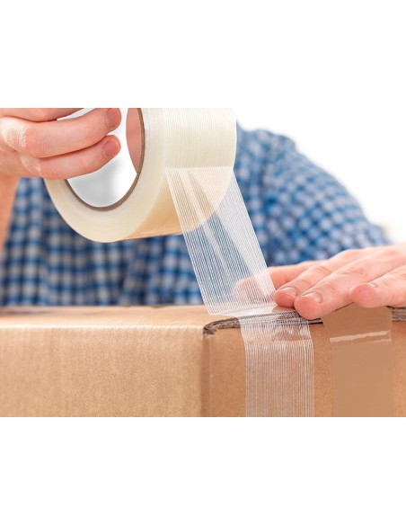 CINTA ADHESIVA Q-CONNECT MONOFILAMENTOS TRANSPARENTE 50 MT X 50 MM P