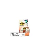CINTA ADH. POST-IT 18X25MM 6 L PORTARROLLOS OCULTAR ETIQUETAR 2