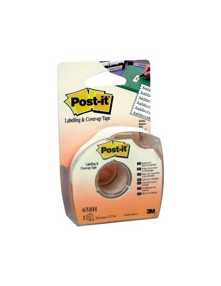 CINTA ADH. POST-IT 18X25MM 6 L PORTARROLLOS OCULTAR ETIQUETAR