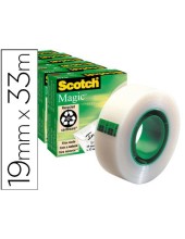 CINTA ADH. SCOTCH MAGIC 33X19 MM PACK 6 ROLLOS