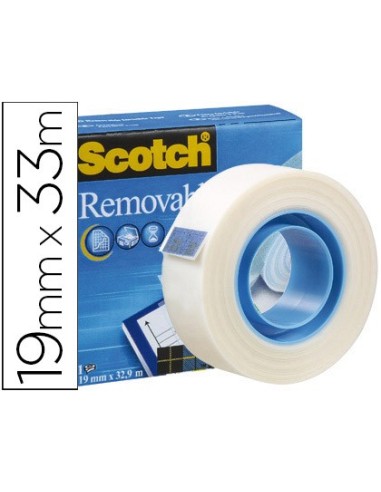 CINTA ADH. SCOTCH MAGIC 33X19 MM REMOVIBLE