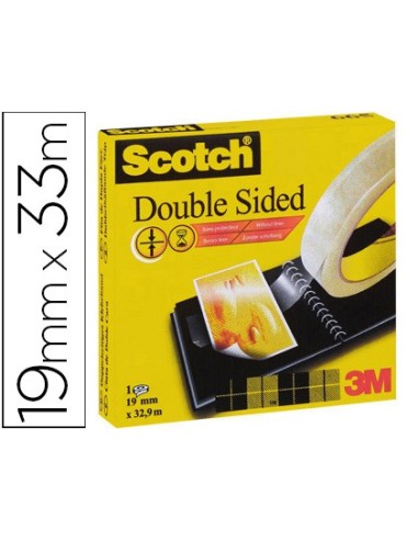 CINTA ADH. SCOTCH DOS CARAS 33X19 MM