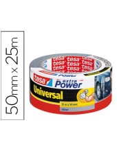 CINTA ADH.TESA AMERICANA 25MT X 50MM.EXTRA POWER PLATA 56388