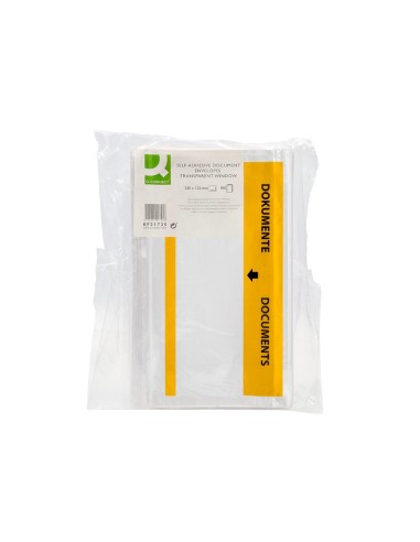 SOBRE ADHESIVO Q-CON.PORTADOC.232X130MM V/COMPLETA 100 UDS. SOBRE ADHESIVO Q-CON.PORTADOC.232X130MM V/COMPLETA 100 UDS.