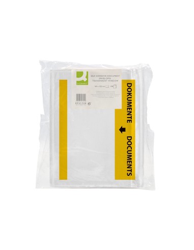 SOBRE AUTOADHESIVO Q-CON. MULTILINGUE 165X130 MM VENTANA TPTE.PAQ 100 SOBRE AUTOADHESIVO Q-CON. MULTILINGUE 165X130 MM VENTANA TPTE.PAQ 100