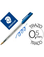 BOLIGRAFO STAEDTLER STICK AZUL C/CAPUCHON