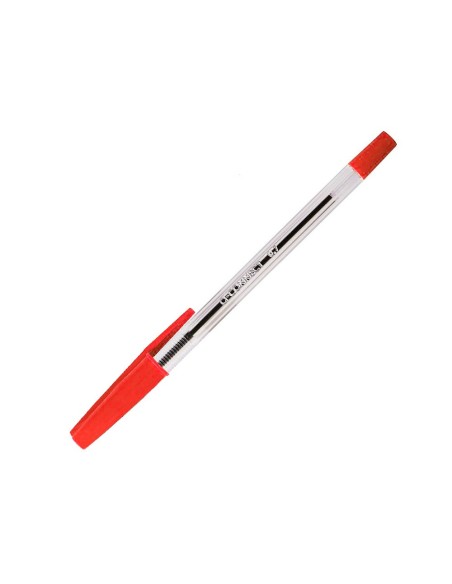 BOLIGRAFO TRANSPARENTE Q-CON ROJO MEDIO KF26041 BOLIGRAFO TRANSPARENTE Q-CON ROJO MEDIO KF26041