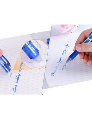 BOLIGRAFO Q-CON.RETRACTIL BORRABLE 0,7 MM AZ.