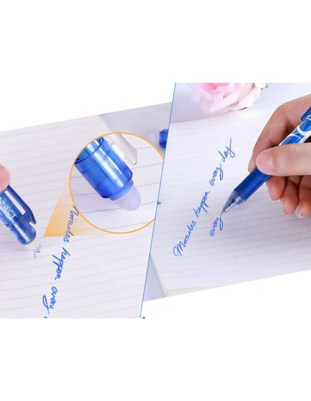 BOLIGRAFO Q-CON.RETRACTIL BORRABLE 0,7 MM AZ.