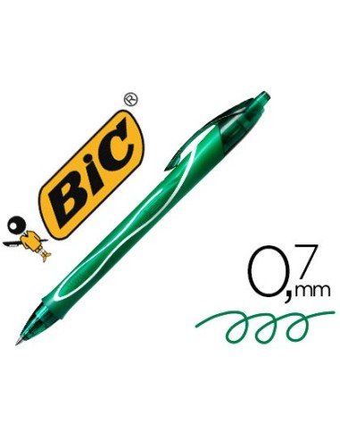 BOLIGRAFO BIC GELOCITY QUICK DRY RETRACTIL TINTA GEL VER.PUNTA 0,7 MM