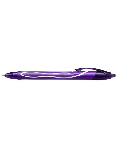 BOLIGRAFO BIC GELOCITY QUICK DRY RETRACTIL TINTA GEL PURPURA 0,7 MM