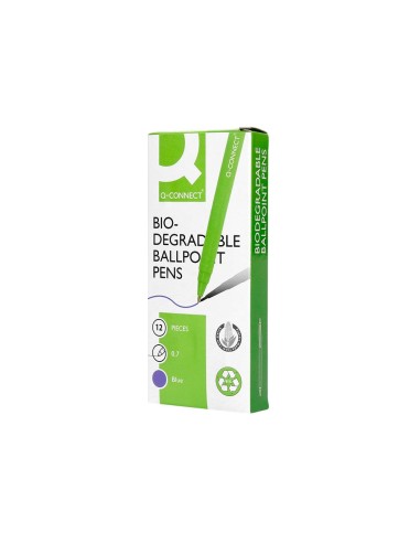 BOLIGRAFO Q-CON.RETRACTIL KF14625 BIODEGRADABLE VE. TINTA AZ.
