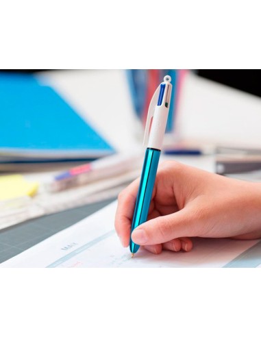 BOLIGRAFO BIC 4 SHINE AZ. 1MM