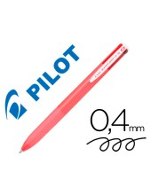 BOLIGRAFO PILOT SUPER GRIP G 4 RETRACTIL SUJECION CAUCHO CUERPO ROSA