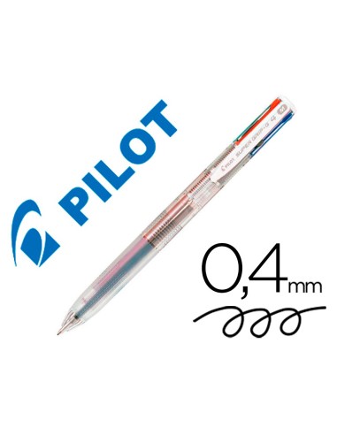 BOLIGRAFO PILOT SUPER GRIP G 4 RETRACTIL SUJECION CAUCHO CUERPO COLOR