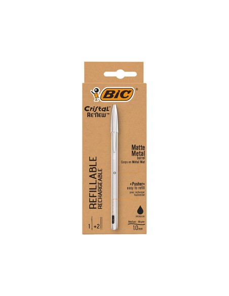 BOLIGRAFO BIC CRISTAL RENEW TINTA NG. PK.DE 1 UNIDAD+2 RECAMBIOS
