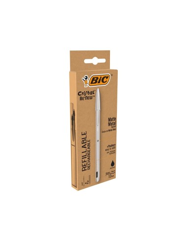 BOLIGRAFO BIC CRISTAL RENEW TINTA NG. PK.DE 1 UNIDAD+2 RECAMBIOS